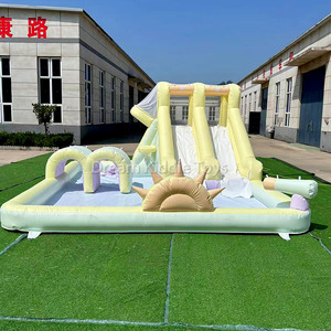 Trẻ Em Chơi Hồ Bơi Nước Inflatable Thư Bị Trả Lại Trượt Nhảy Trượt Nước Với Bóng Pit - Product Image 1