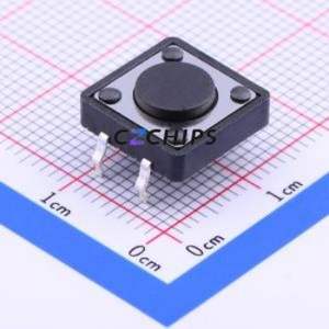 K2-1103DP-A4SW-04 Tactile Switch Through hole-4P,12x12mm Switch Single Pole Single Throw Round Button 2.5N Through Hole - Product Image 1