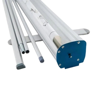 Xách tay hai mặt 80*200cm có thể thu vào cuộn lên biểu ngữ Pop biểu ngữ đứng khung nhôm cho triển lãm quảng cáo hiển thị - Product Image 2