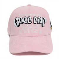 Gorra de béisbol de gamuza de estilo de marco de 5 paneles de alta calidad personalizada con logotipo bordado en 3D sombreros de dos tonos