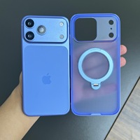Coque de téléphone magnétique texturée avec béquille rotative à 360° antichoc pour iPhone 18 Pro 17 16 15 Pro Max
