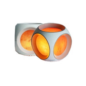 Versatile Carved Himalayan Salt <b>Lamp</b> From Sian Enterprises Eco-friendly <b>Love</b> Style Mini Ball Cute Square Block Multiple Colors - Product Image 4