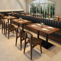 Asientos Modernos Minimalistas de Madera Maciza con Respaldo Alto, Duraderos, Fáciles de Limpiar, Ecológicos, Comerciales, para Snacks, Sopas, Postres