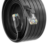 Câble réseau Cat 7 UTP noir en PVC pour interconnexions Switch-à-Switch en entreprise – Vente en gros
