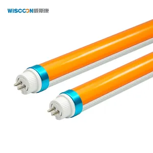 Wiscoon-tubo de luz LED UV WISCOON factory, color rosa, 1700K, 1900K, T8, 2 pies, 4 pies, 5 pies, amarillo, T5