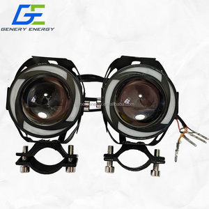 Ensemble universel de feux auxiliaires à LED avec lentille et yeux d'ange pour vélos <span class=keywords><strong>électrique</strong></span>s/scooter <span class=keywords><strong>électrique</strong></span> - Product Image 1