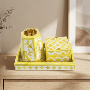 Ensemble de Bakhoor Géométrique Floral Fusionnel, Brûleur d'Encens Oud Poli de Luxe, Motif Artistique, Artisanat Arabe en Bois pour la Maison - Product Image 1