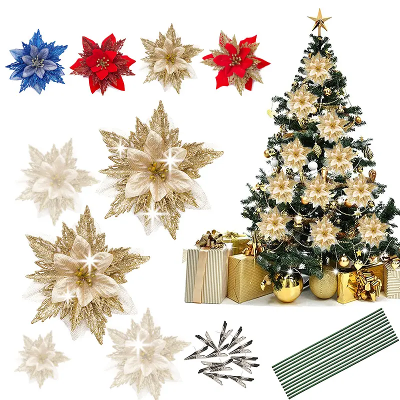 2023 nova decoração de natal diy flor arranjo simulação flor decoração de casa