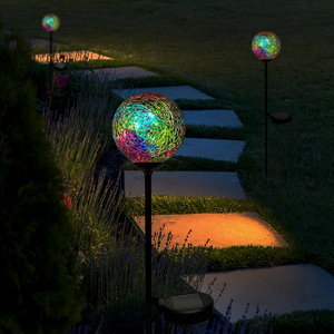 Luces Decorativas de Mosaico, Esferas de Luz, Luces Solares para Jardín, Luces para Caminos de Jardín - Product Image 1