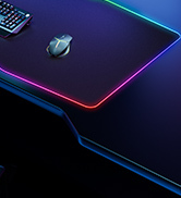 Alfombrilla de ratón para juegos RGB Light de gran tamaño con carga inalámbrica para oficina o juegos - Product Image 6