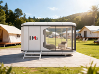 Casa Cápsula Prefabricada Portátil y Desmontable M3 Moderna de 20 pies/40 pies, de Acero Galvanizado Transpirable, para Espacio de Trabajo, Oficina en Casa, Hotel