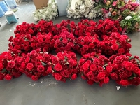 Centre de table de mariage de luxe, composition florale artificielle en soie de rose de haute qualité, faite à la main, pour la décoration d'événements