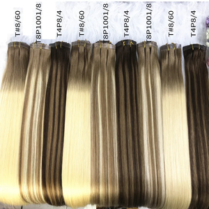 Extensions de cheveux 100% cheveux humains Remy, meilleure qualité, extensions invisibles sans couture, clips en PU, couleur naturelle, cheveux lisses - Product Image 5