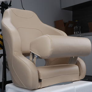Luxury <b>Yacht</b> Pilot Seat Leather Universal Fit Leisure Use - Product Image 3