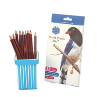 Keep Smiling - Ensemble de 12 crayons pastel doux - Crayons de couleur professionnels pour artistes et étudiants