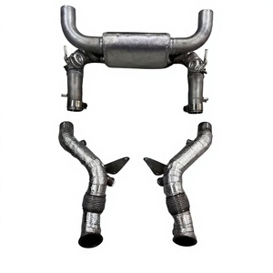 Collecteur d'échappement droit Novitec de haute qualité, adapté à la Ferrari F8, avec section complète et section de sortie en alliage de nickel. - Product Image 1