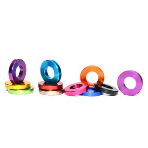 Aluminum Flat Washer Black Purple M3 M4 M5 M6 M8 Ring Shim Pads Aluminium Alloy Anodizing Color Washer Supplier