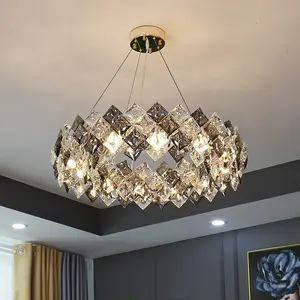 Wedding Fancy Designer Simple Living Bedroom Dining Room Decoration Hotel Modern Luxury Led Crystal Pendant Light