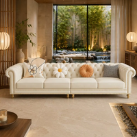 Ensemble de meubles classiques de luxe léger en cuir, style moderne, OEM/ODM, pour bureau et hôtel, inclinables, 1, 2 ou 3 places, design italien blanc de luxe