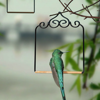 Colibri balançoire suspendue mangeoire à oiseaux perchoir colibri balançoire colibri balançoires et perchoirs avec cheville en bois