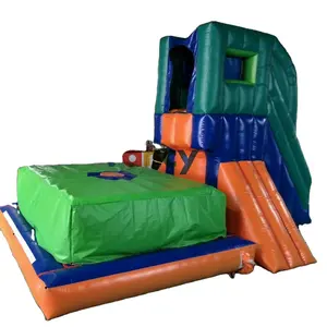 Freifall-Steppsprung / Riesen-Trampolinpark / Aufblasbare Lufttasche mit Doppel-PVC-Plattform Unisex-Rutsche