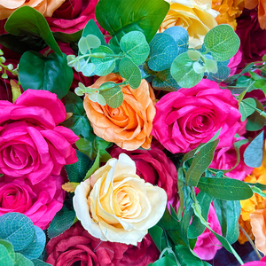 Sunwedding โรงงานมืออาชีพสีส้มม่วงกุหลาบกล้วยไม้ผนังดอกบัวสำหรับงานปาร์ตี้คริสต์มาสอีสเตอร์กิจกรรมปีใหม่ - Product Image 3