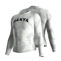 Rashguard de compression personnalisé pour homme, éco-responsable, à manches longues, pour BJJ MMA No-Gi Grappling, durable, respirant, séchage rapide