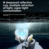 Phare LED H4 à mini-lentille intégrée, haute puissance, ultra-lumineux, compatible décodeur, ampoule de voiture 130W, modèle A17 pour feux de brouillard H11