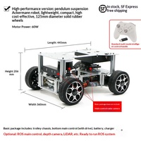 Chasis de Coche Inteligente Móvil con Robot ROS Ackerman, Mapeo SLAM con LiDAR, Navegación, Raspberry Pi 5, Compatible con OLIVER