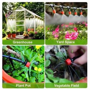 Kit de riego automático con tubería de 1/2 pulgada y cabezal de aspersión de conexión rápida para sistema de enfriamiento por nebulización en jardín o patio. - Product Image 4