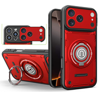 Étui de téléphone magnétique de luxe en PC rigide + film TPU pour iPhone 17 16 15 14 13 12 11 – Accessoire de protection mobile