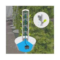 Tour de culture hydroponique à 11 niveaux et 44 trous pour balcon, système de pluie pour légumes, vente en gros