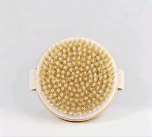 Cepillo de Baño Redondo de Madera Natural con Cerdas de Suavidad y Dureza Moderadas, Apto para la Mayoría de los Tipos de Piel - Product Image 1