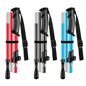 Bastón de Trekking Plegable de Aleación de Aluminio de 3 Secciones Ajustable con Sistema de Bloqueo Rápido para Senderismo - Product Image 1