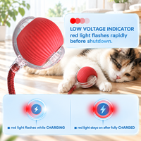 Jouet interactif automatique intelligent pour chien et chat à 360 degrés avec corde en silicone et polyester durable, rechargeable par USB et design simple