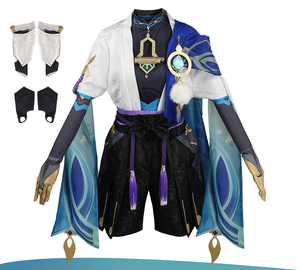 Costume de <span class=keywords><strong>cosplay</strong></span> <span class=keywords><strong>Scaramouche</strong></span> Fatui Balladeer Genshin Wanderer KunikuHalloween Anime Game Genshin Impact pour hommes - Product Image 3