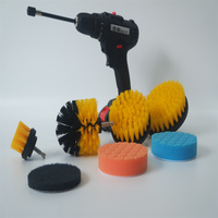 Ensemble d'accessoires de brosse de forage 30 pièces, tampons à récurer et éponge, brosse à récurer électrique avec fixation longue tout usage
