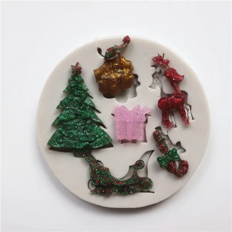 2022 New Soap Silicone Molds Decoration Pine Cones Shape Christmas Tree Candle Mold Resin Dye Crystal Clear Epoxy Fast Drying