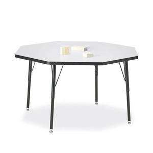 Tavolo da attività ottagonale regolabile in laminato con scrivania per studenti scolastici - Product Image 6