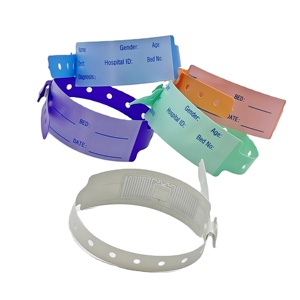Doğan bebek yumuşak bilezik RFID NFC PVC bileklik bir katman vinil tıbbi tek kullanımlık bilezik kabul müşterinin Logo plastik