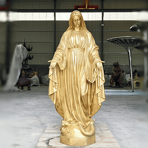 अनुकूलित कांस्य कुंवारी मैरी मूर्ति घर चर्च कांस्य प्रतिमा शिल्प धार्मिक आभूषण - Product Image 4