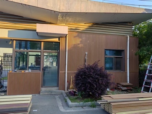 Hiện đại thân thiện với môi WPC rãnh tường tấm ốp không thấm nước bên ngoài biệt thự hàng rào tấm cho khách sạn căn hộ Tường Ngoài Trời - Product Image 6