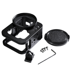 Cage de protection en alliage d'aluminium personnalisée Yuanyu pour Gopro Hero <span class=keywords><strong>9</strong></span>/10/11 support de cadre de boîtier en métal solide avec microphone de lumière vidéo - Product Image 1