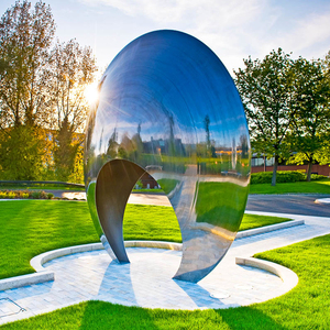 Al aire libre decoración espejo pulido de acero inoxidable de gran tamaño <span class=keywords><strong>Arte</strong></span> Jardín de Esculturas de metal - Product Image 1