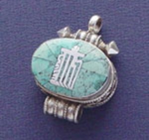 Handmade 925 sterling Silver Fine Mặt dây Charms Mô Hình Trái Tim Kim Cương Bộ <span class=keywords><strong>ghau</strong></span> lấy cảm hứng từ tôn giáo Phật giáo màu Ngọc Lam vàng-cho - Product Image 4