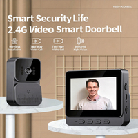 Interphone vidéo sans fil avec écran IPS 4,3 pouces, alimenté par batterie, application Tuya, carte SD, enregistrement local des vidéos des visiteurs