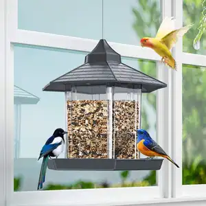 Pavilion hình nhựa petdom chim hoang dã feeders cho ngoài trời treo 5.5 lbs công suất lớn sóc bằng chứng Bird feeders