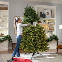 Nouveaux ornements de sapin de Noël en pin de haute qualité, grand modèle, avec 500 à 1000 lumières LED, décoration écologique pour intérieur, à poser au sol