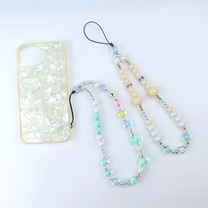 Chaîne de téléphone portable florale à la mode avec perles de cristal lanière anti-chute accessoire bijoux pendentifs pour <span class=keywords><strong>cordon</strong></span> de téléphone pour enfants - Product Image 4