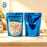 Sachet Doypack Bleu Anti-Humidité Lebei avec Fermeture Éclair pour Emballer Aliments, Noix, Céréales, Bonbons
